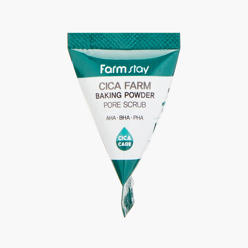 FarmStay Cica Farm Baking Powder Pore Scrub - Скраб для лица с центеллой и содой в пирамидках, 7 гр.