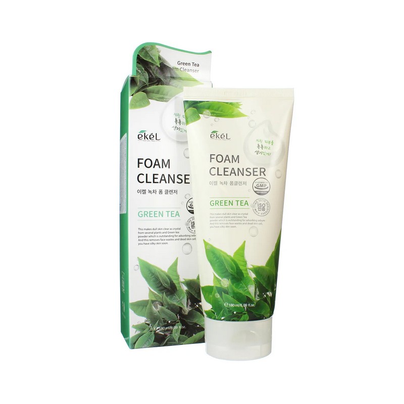 EKEL Foam Cleanser Green Tea - Пенка для умывания с экстрактом зелёного чая, 180 мл.