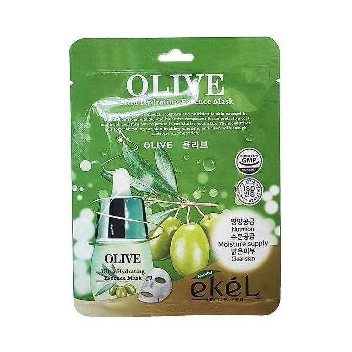 EKEL Olive Ultra Hydrating Essence Mask - Маска для лица с оливковым маслом, 25 мл.