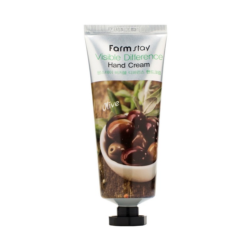 FarmStay Visible Difference Hand Cream Olive – Крем для рук с экстрактом оливы, 100 мл.