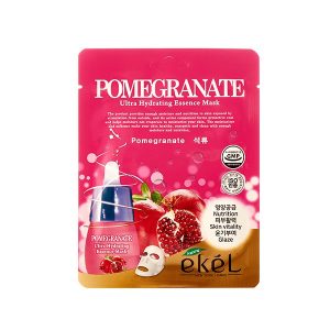 EKEL Pomegranate Ultra Hydrating Essence Mask - Тканевая маска для лица с экстрактом граната, 25 мл.