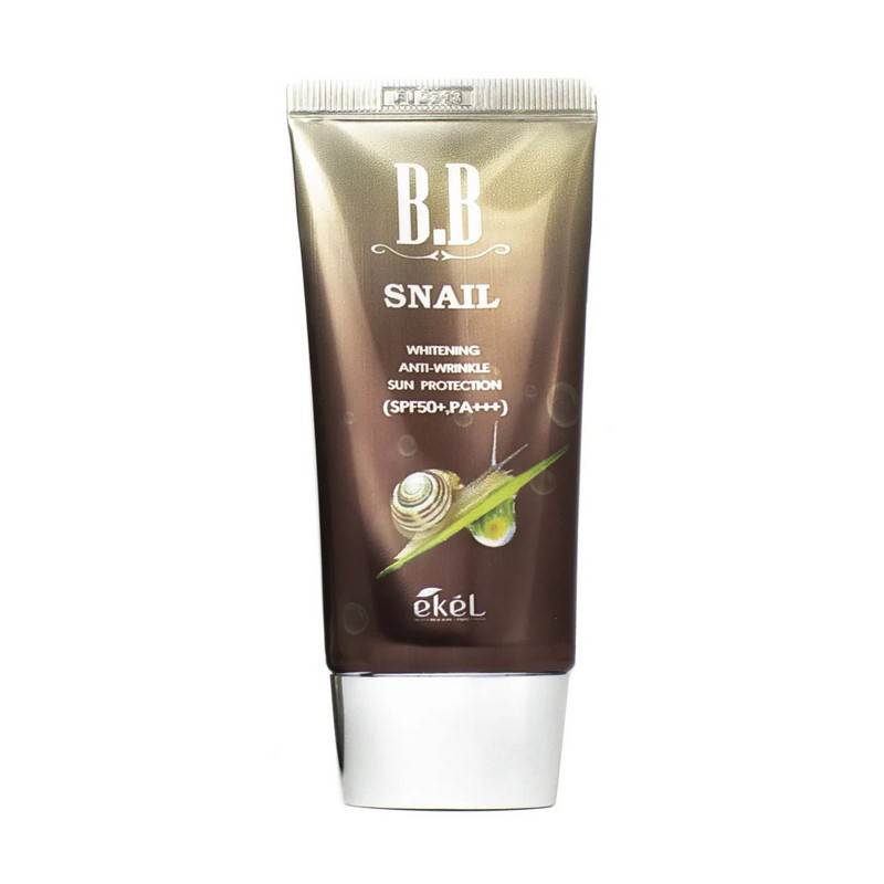EKEL BB Cream Snail SPF 50+/PA+++ - ВВ-крем для лица с муцином улитки, 50 мл.