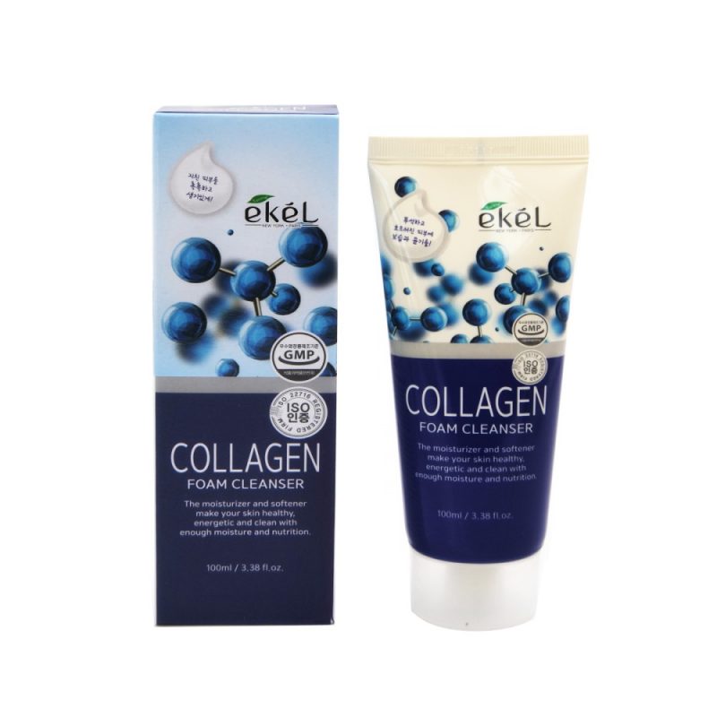 EKEL Collagen Foam Cleanser – Очищающая пенка для лица с коллагеном, 100 мл.