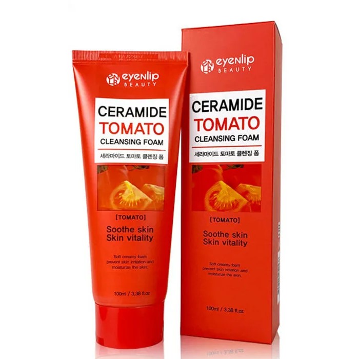 Очищающая пенка для кожи с экстрактом томата Eyenlip Ceramide Tomato Cleansing Foam, 100 мл.