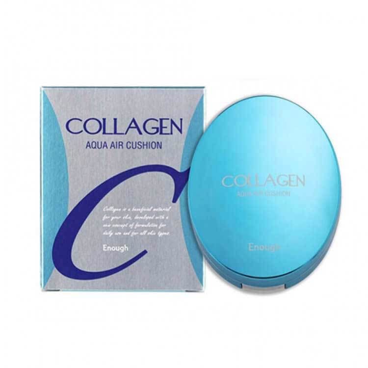 ENOUGH Collagen Aqua AiR Cushion #21 - Увлажняющий кушон с коллагеном, тон 21, 15 гр.