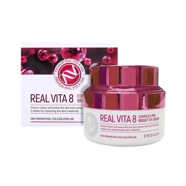 ENOUGH Real Vita 8 Complex Pro Bright Up Cream - Крем с витаминами для сияния кожи, 50 мл.