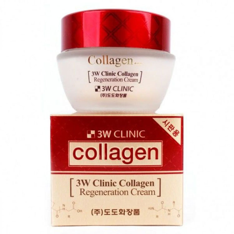 3W CLINIC Collagen Regeneration Cream – Крем для лица с коллагеном восстанавливающий, 60 мл.