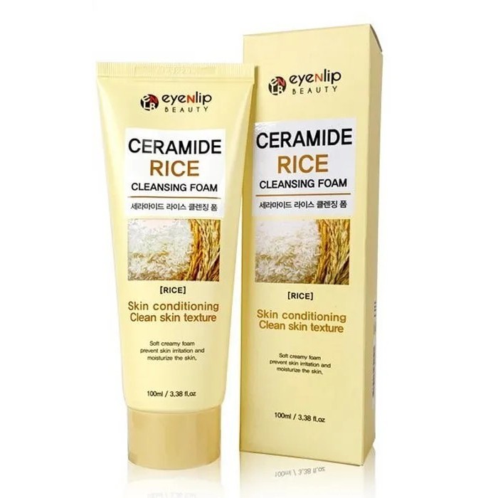 Eyenlip Ceramide Rice Cleansing Foam - Пенка для умывания с экстрактом риса, 100 мл.