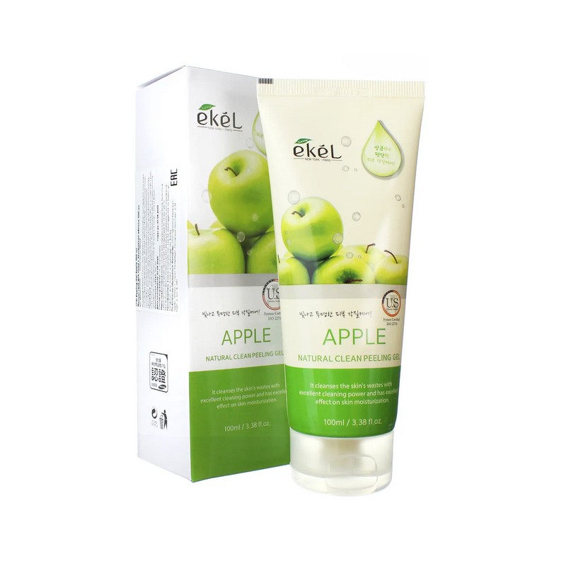 EKEL Natural Clean Peeling Gel Apple - Пилинг-гель для лица с экстрактом яблока, 100 мл.