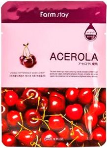 FarmStay Visible Difference Mask Sheet Acerola - Тканевая маска для лица с экстрактом ацеролы, 23 мл.