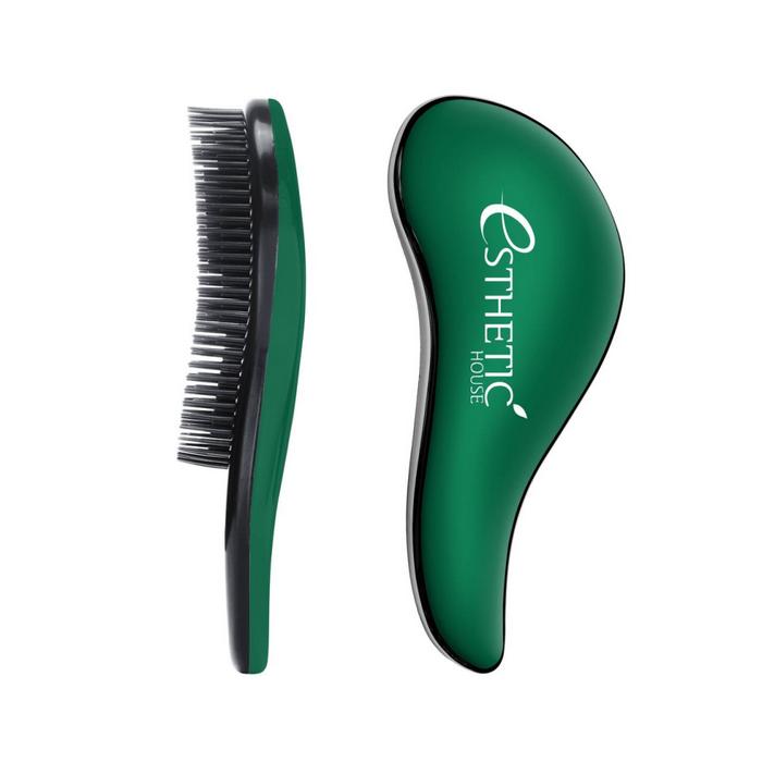 ESTHETIC HOUSE Hair Brush For Easy Comb - Расческа для легкого расчесывания волос пластик темно-зеленая, 18х7см.