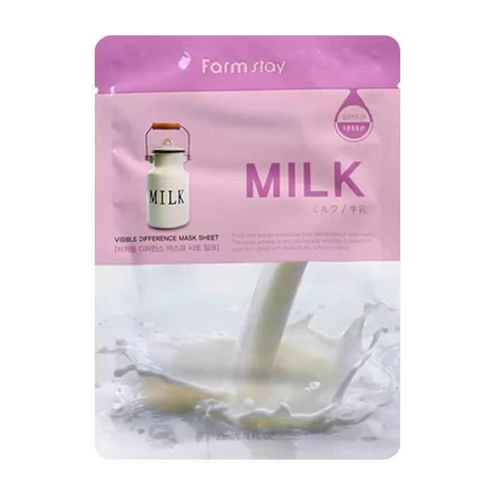 FarmStay Visible Difference Mask Milk – Тканевая маска для лица с молочными протеинами, 23 мл.