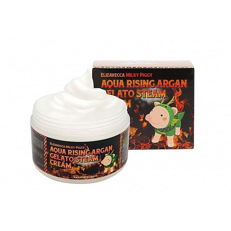 Elizavecca Aqua Rising Argan Gelato Steam Cream - Питательный крем для лица с аргановым маслом, 100 гр.