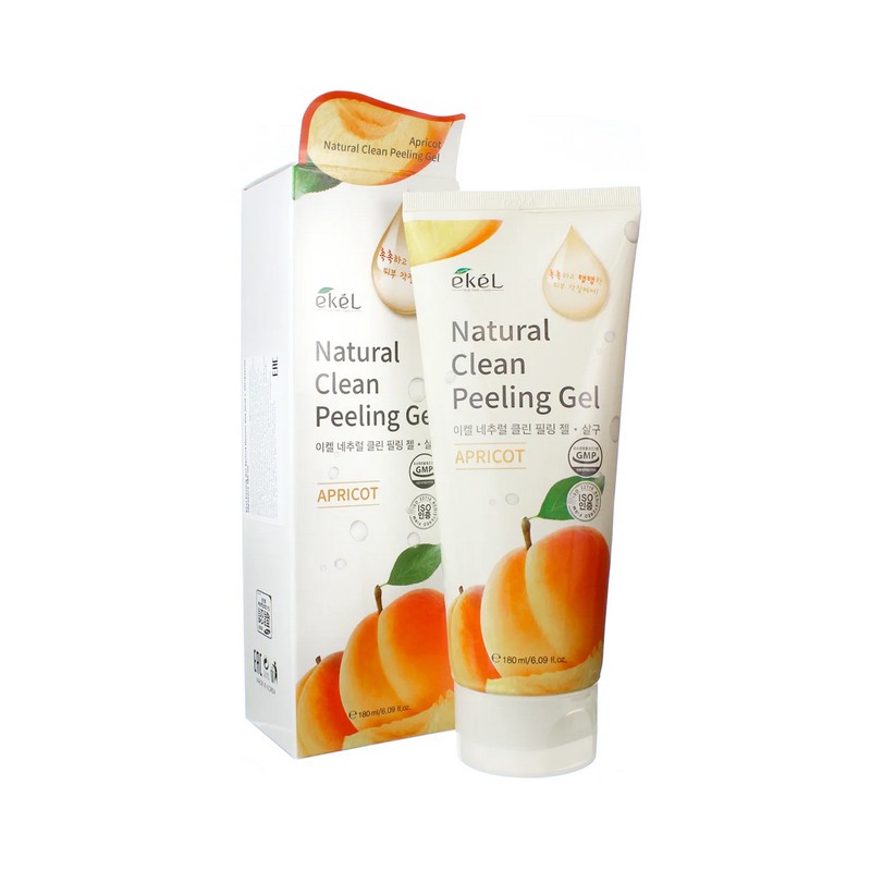 EKEL Natural Clean Peeling Gel Apricot - Пилинг-гель для лица с экстрактом абрикоса, 180 мл.