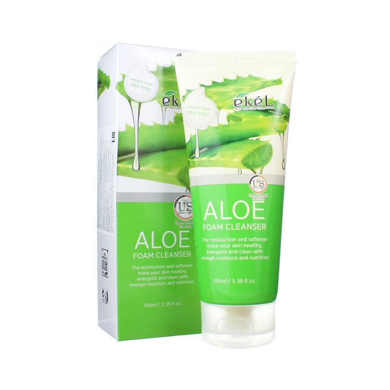 EKEL Foam Cleanser Aloe – Очищающая пенка с натуральными экстрактами алоэ, 100 мл.