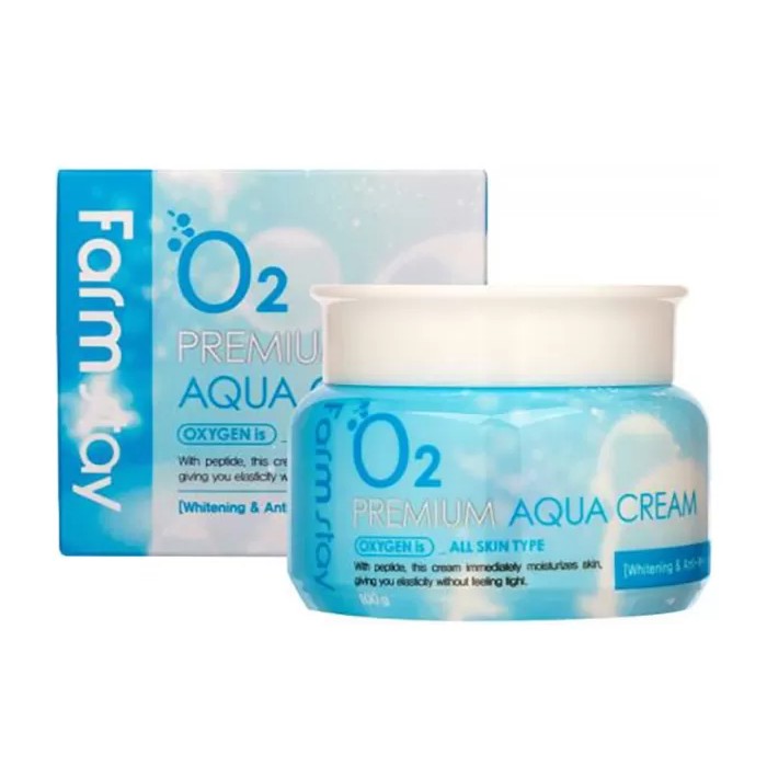 FarmStay O2 Premium Aqua Cream - Крем увлажняющий с кислородом, 100 гр.