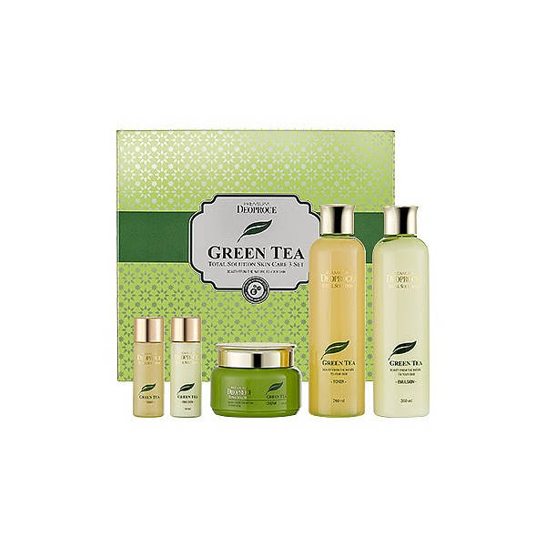 DEOPROCE Premium Green Tea Total Solution 3 Set - Набор с экстрактом зеленого чая