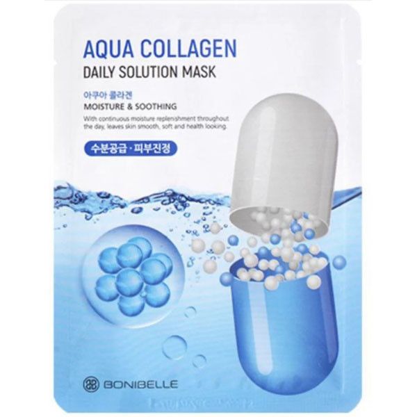 ENOUGH BONIBELLE Daily Solution Mask Aqua Collagen - Тканевая маска для лица с морской водой и коллагеном, 25 мл.