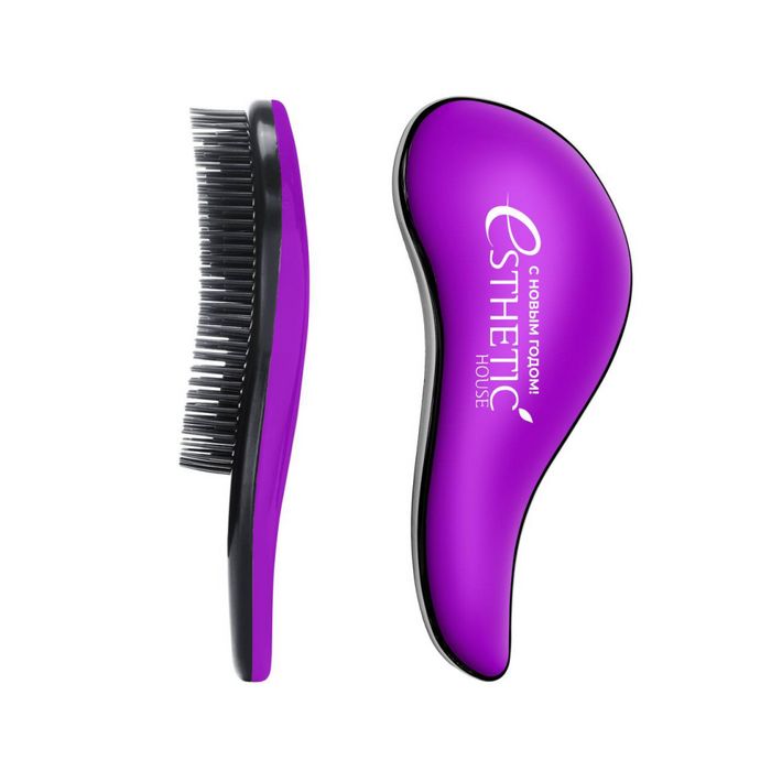 ESTHETIC HOUSE Hair Brush For Easy Comb - Расческа для легкого расчесывания волос пластик фиолетовая, 18х7см.