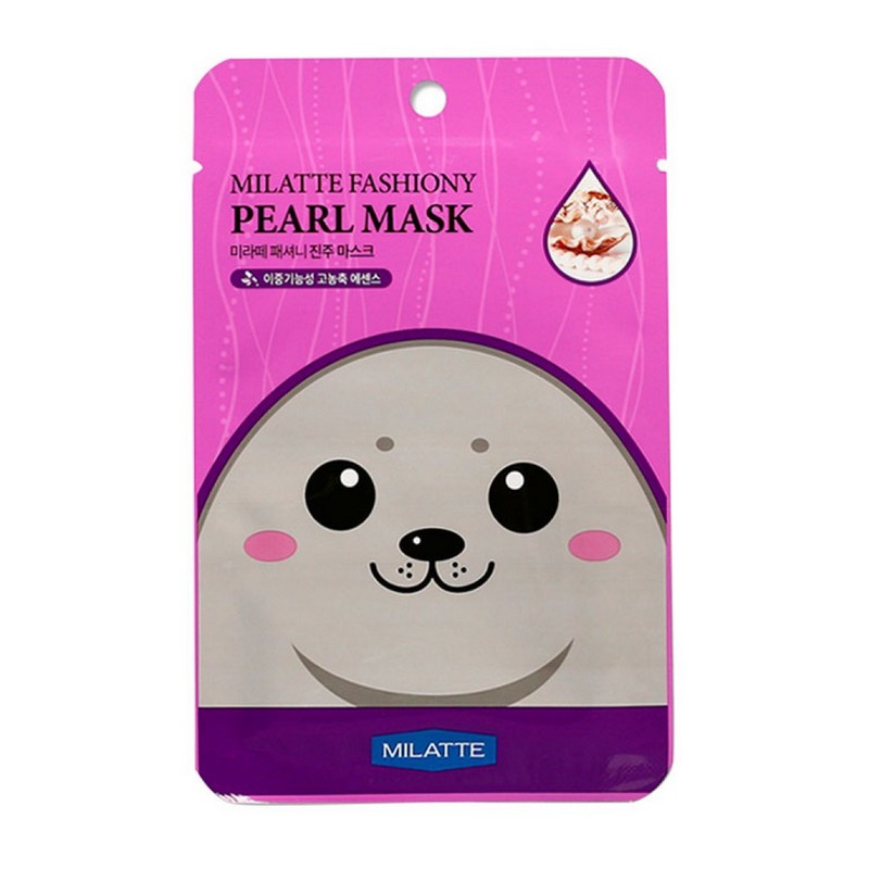 Milatte Fashiony Pearl Mask Sheet - Тканевая маска для лица с экстрактом жемчуга, 21 гр.