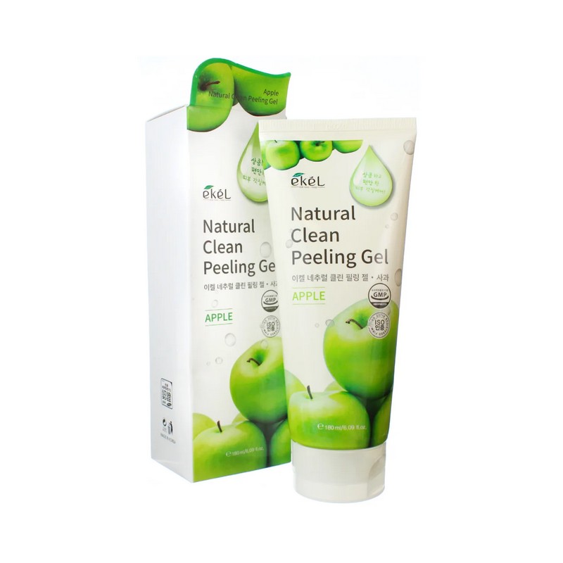 EKEL Natural Clean Peeling Gel Apple - Пилинг-гель для лица с экстрактом яблока, 180 мл.