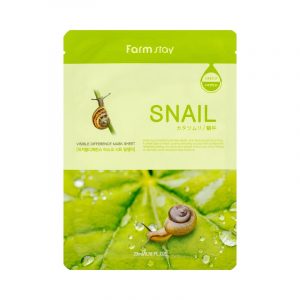 FarmStay Visible Difference Mask Sheet Snail – Тканевая маска для лица с экстрактом муцина улитки, 23 мл.