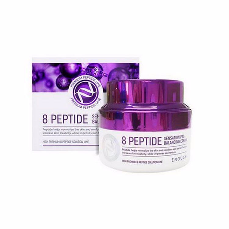 ENOUGH 8 Peptide Sensation Pro Balancing Cream - Крем для лица с пептидами, 50 мл.