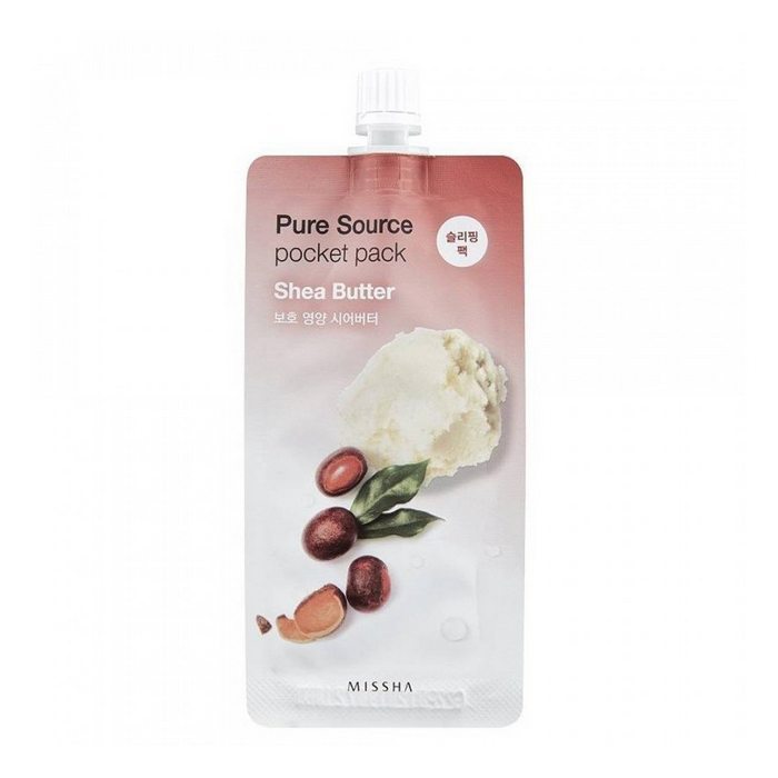 MISSHA Pure Source Pocket Pack Shea Butter - Питательная ночная маска с маслом Ши, 10 мл.