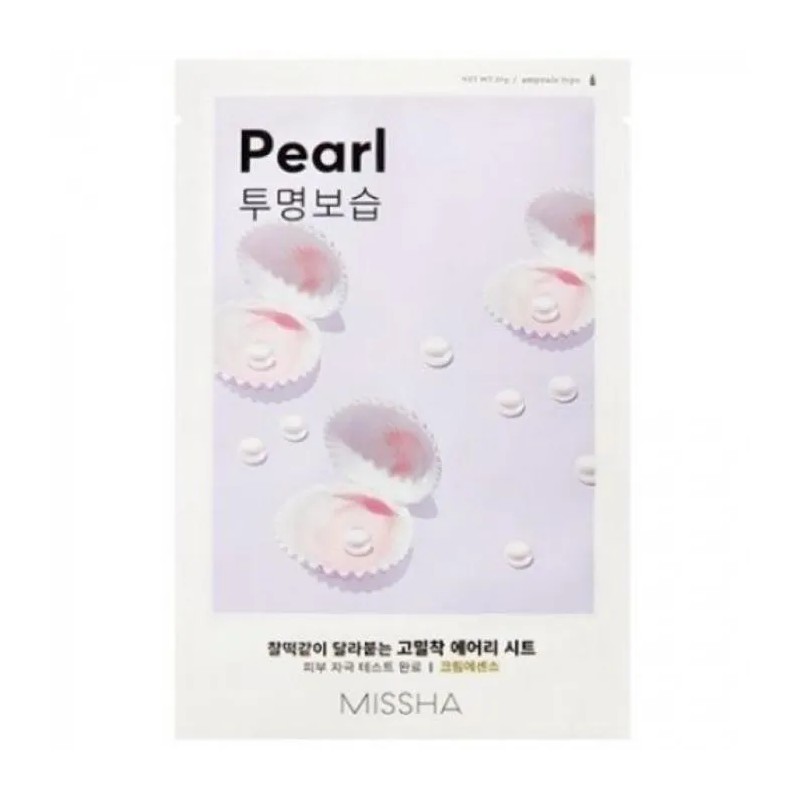 MISSHA Airy Fit Sheet Mask Pearl - Маска для лица с жемчугом, 19 гр.