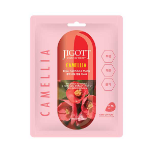 JIGOTT CAMELLIA Real Ampoule Mask - Тканевая маска для лица КАМЕЛИЯ, 27 мл.