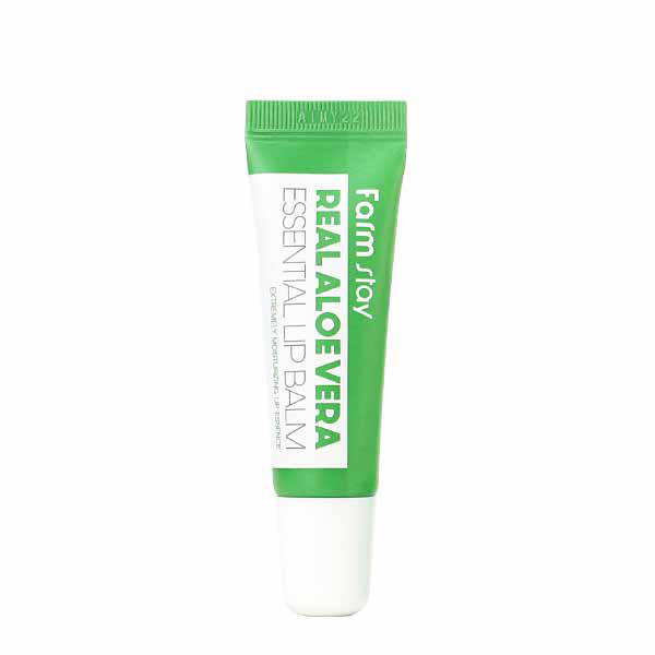 FarmStay Aloe Vera Essential Lip Balm - Увлажняющий бальзам для губ с алое, 10 мл.