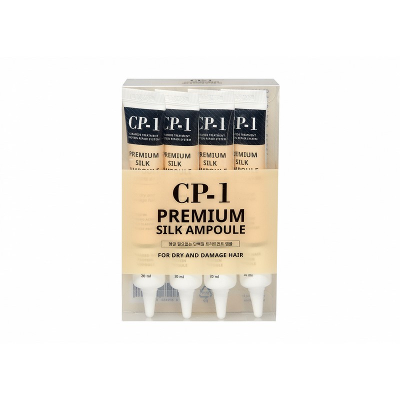 ESTHETIC HOUSE CP-1 Premium Silk Ampoule - Несмываемая сыворотка для волос с протеинами шелка, 4 тубы*20 мл.
