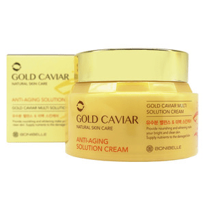 BONIBELLE Gold Caviar Anti-Aging Solution Cream - Крем для лица с экстрактом черной икры и золотом, 80 мл.