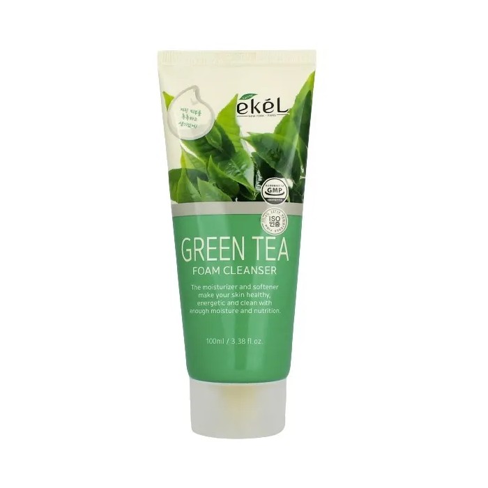 EKEL Foam Cleanser Green Tea - Очищающая пенка с натуральными экстрактами зеленого чая, 100 мл.