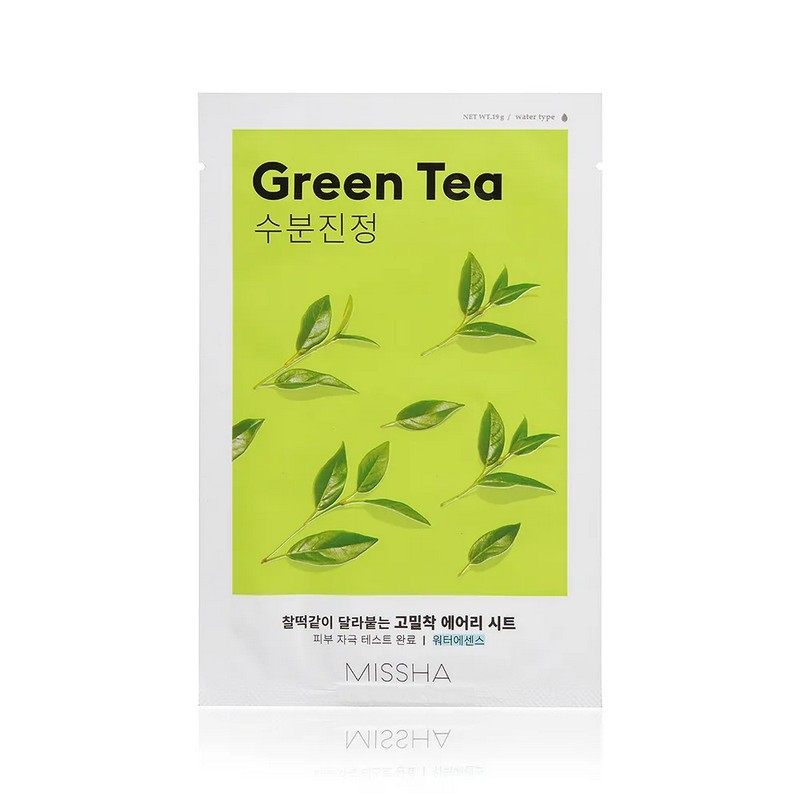 MISSHA Airy Fit Sheet Mask Green tea - Маска для лица с зеленым чаем, 19 гр.