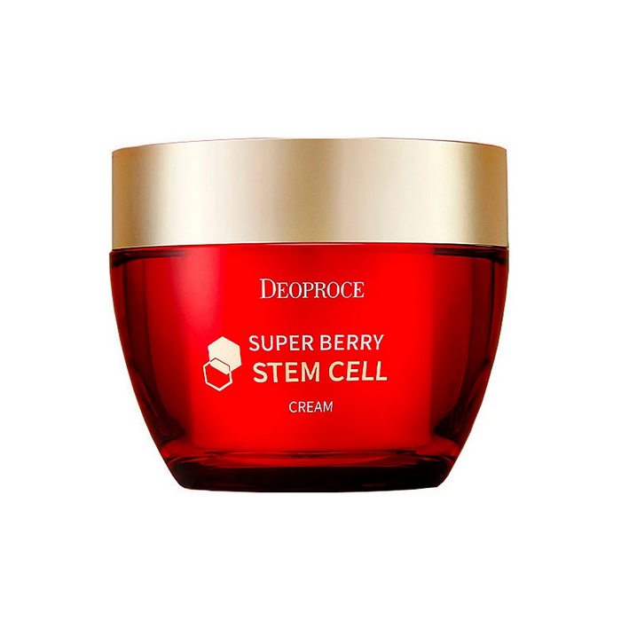 DEOPROCE Super Berry Stem Cell Cream - Антивозрастной крем со стволовыми клетками, 50 гр.