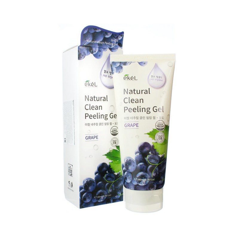 EKEL Natural Clean Peeling Gel Grape - Пилинг-гель с экстрактом винограда, 180 мл.