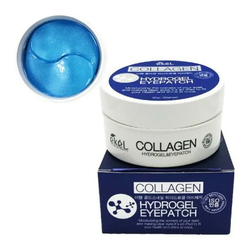 EKEL Collagen Hydrogel Eye Patch - Гидрогелевые патчи для глаз с коллагеном, 60 шт.