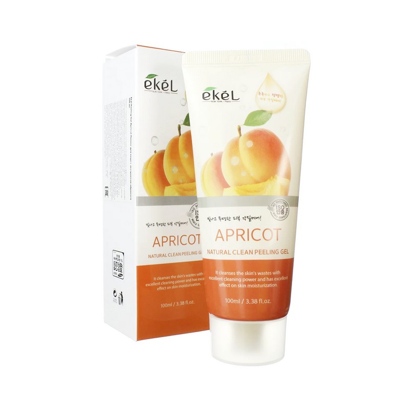EKEL Natural Clean Peeling Gel Apricot - Пилинг-гель для лица с экстрактом абрикоса, 100 мл.