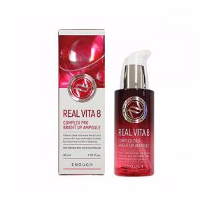 ENOUGH Real Vita 8 Complex Pro Bright Up Ampoule - Витаминная сыворотка для сияния кожи, 30 мл.