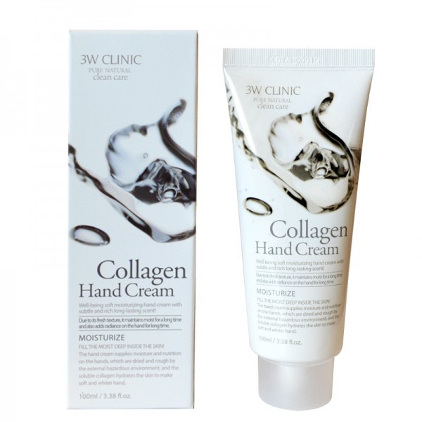 3W CLINIC Collagen Hand Cream - Крем для рук КОЛЛАГЕН, 100 мл