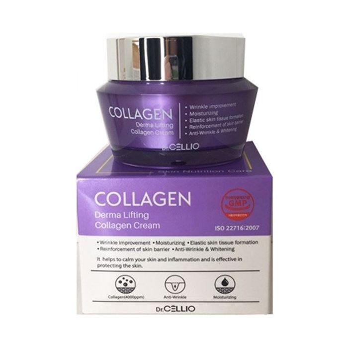 Dr.Cellio Derma Lifting Collagen Cream - Крем для лица с коллагеном, 50 мл.