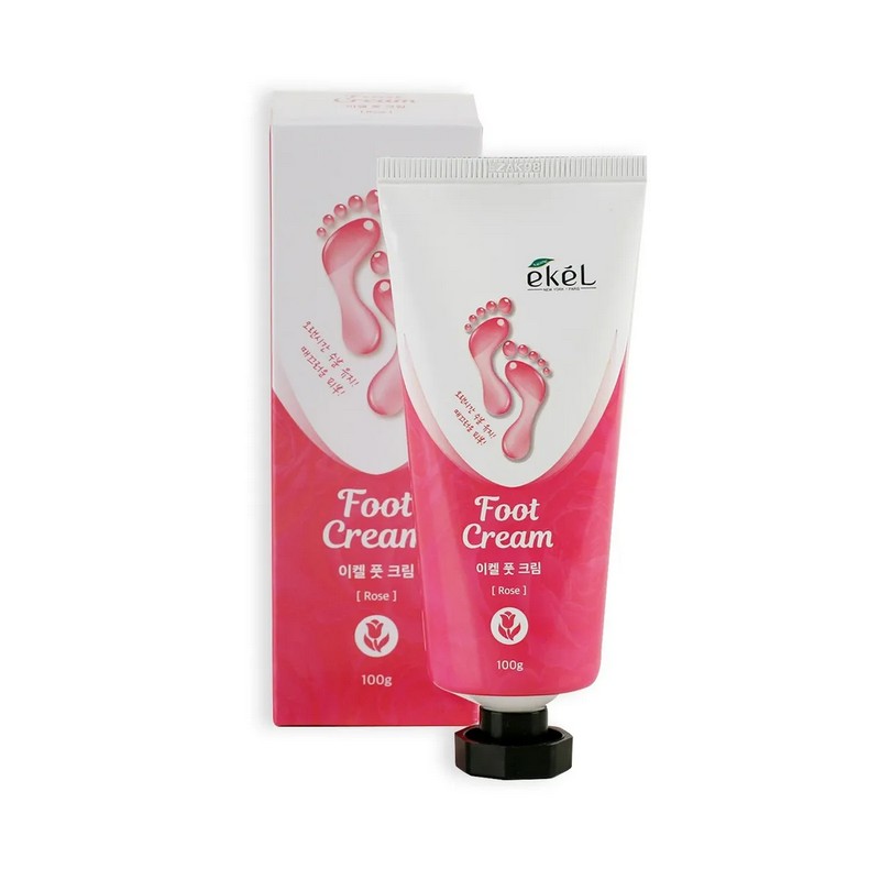 EKEL ROSE Foot Cream - Успокаивающий крем для ног с экстрактом розы, 100 мл.