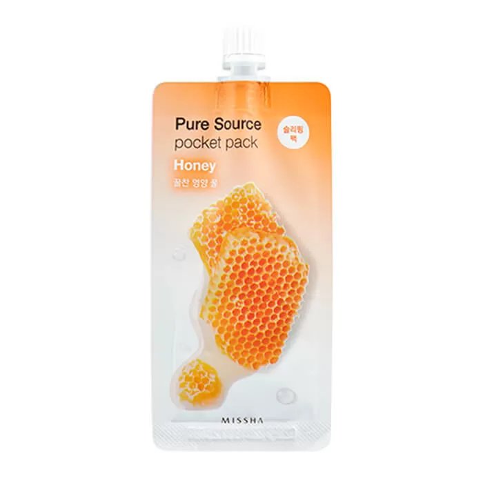 MISSHA Pure Source Pocket Pack Honey - Ночная маска с экстрактом мёда, 10 мл.
