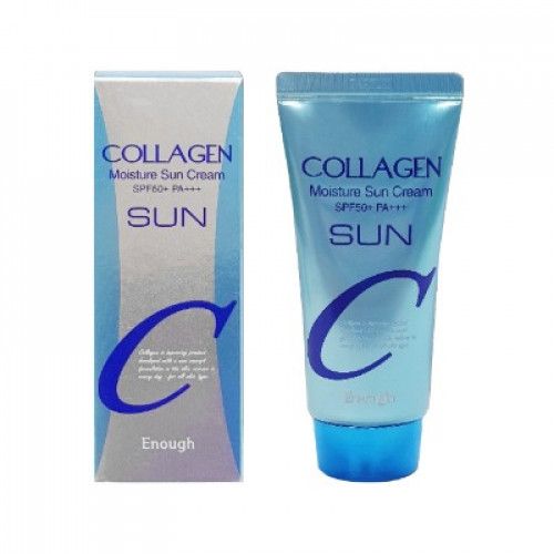 ENOUGH Collagen Moisture Sun Cream SPF50+ PA+++ - Увлажняющий солнцезащитный крем с коллагеном, 50 мл.