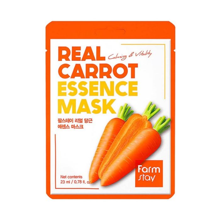 FarmStay Real Carrot Essence Mask - Тканевая маска для лица с экстрактом моркови, 23 мл.