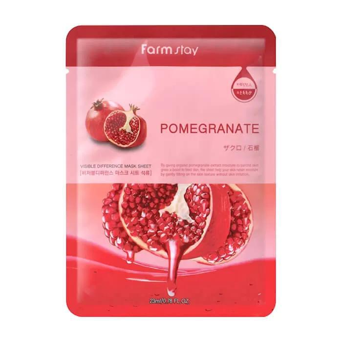 FarmStay Visible Difference Pomegranate Mask Pack - Тканевая маска с экстрактом граната, 23 мл.