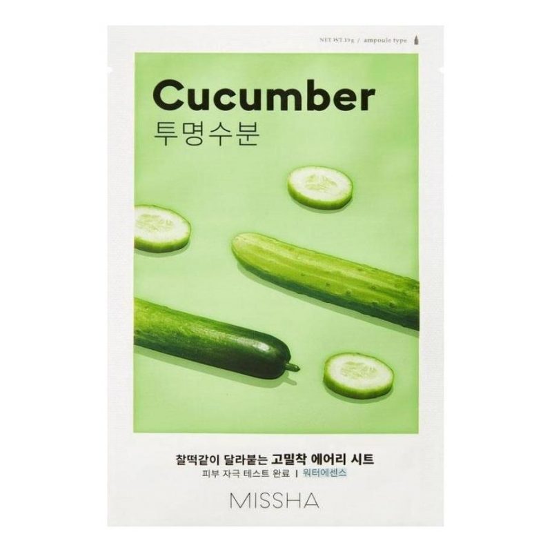 MISSHA Airy Fit Sheet Mask Cucumber - Маска для лица с экстрактом огурца, 19 гр.