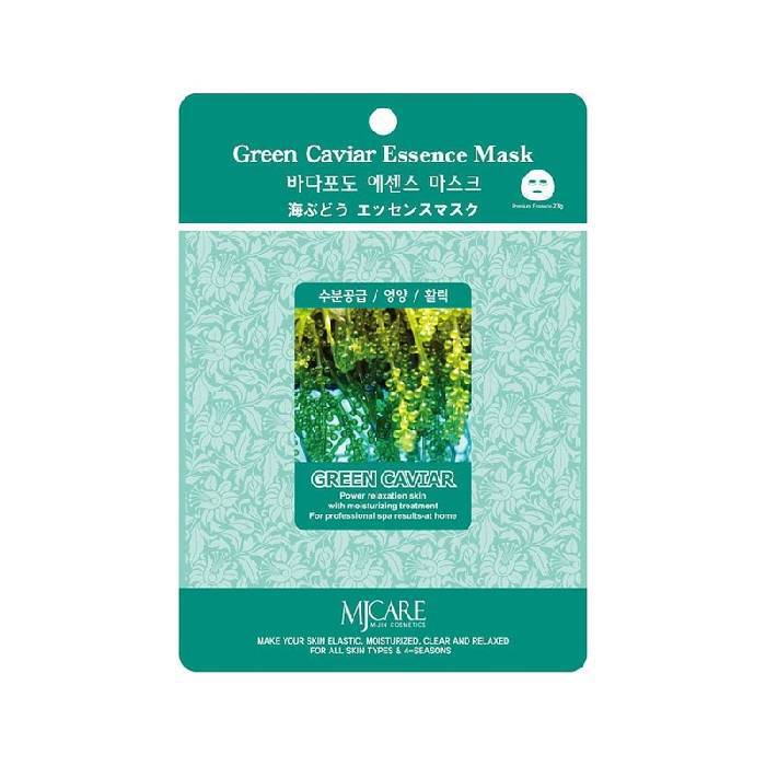 Mijin Cosmetics Green Caviar Essence Mask - Тканевая маска для лица с экстрактом Морского винограда, 23 гр.