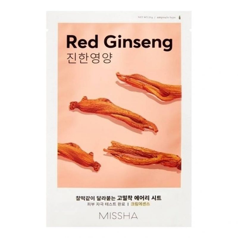 MISSHA Airy Fit Sheet Mask Red Ginseng - Маска для лица с экстрактом красного женьшеня, 19 гр.